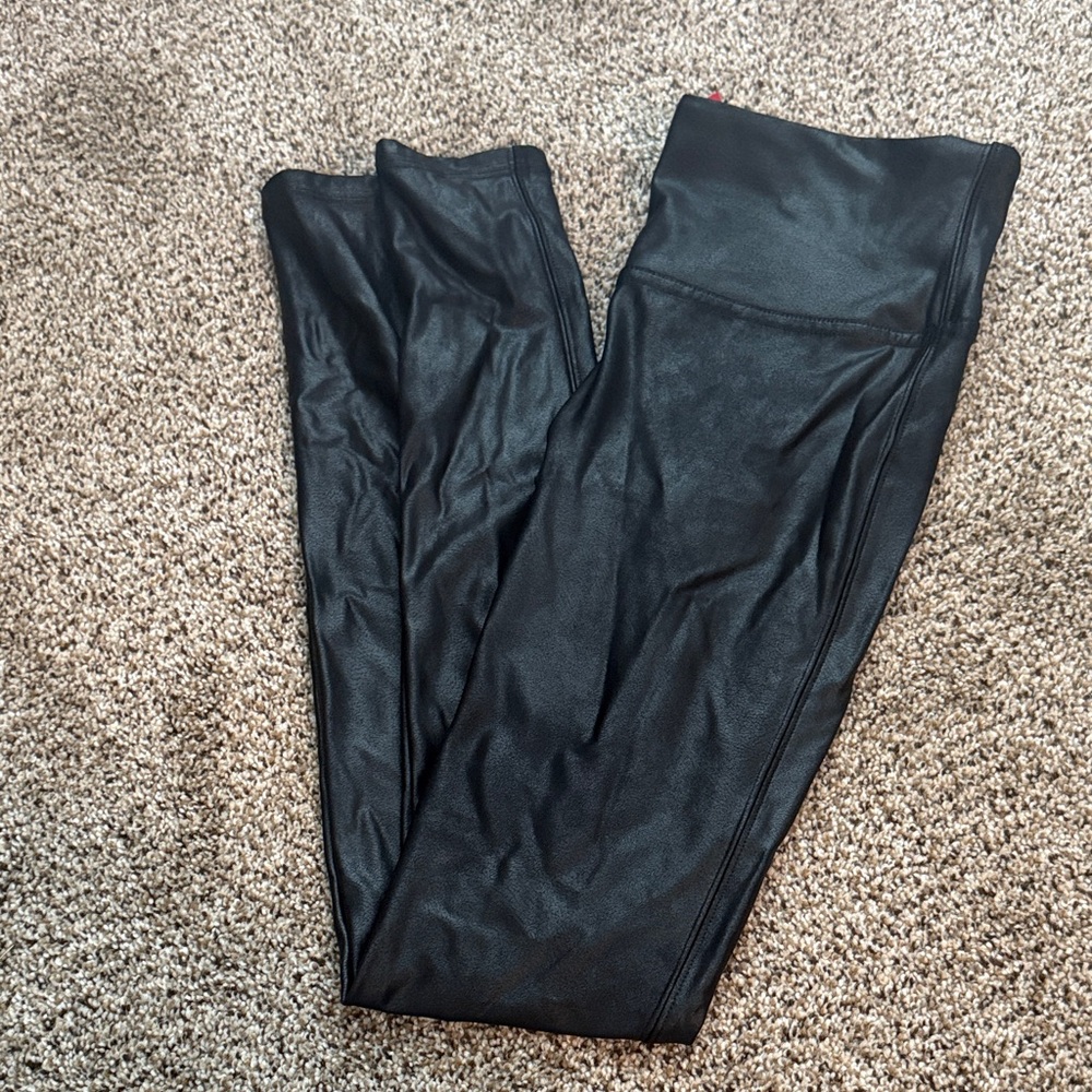 SPANX Shiny Black Leggings
